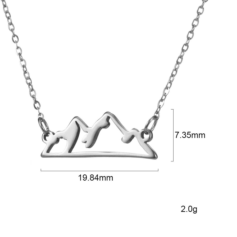 My Shape Lightning Necklaces For Women Tooth Mountain Heart Stainless Steel Necklace Choker Fashion Jewelry Gifts For Girlfriend
