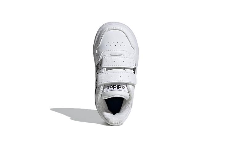 Adidas Neo Hoops 2.0 Abrasion Resistant Low top Toddler Shoes White Black Infant And Toddler H01551