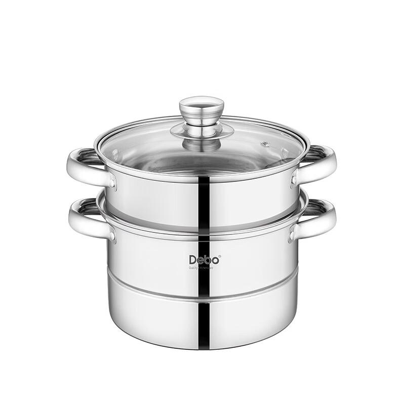 DeBo Kolom 20cm Stainless Steel Double Layer Steamer & Soup Pot