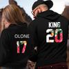 King Queen Couple Sweatshirt Hoodie For Valentine's Day Casu