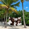 Vintage Cowhide Textured Pattern Quick Drying Bath Towel Microfiber beach towel light weight swimming camping yoga beach out