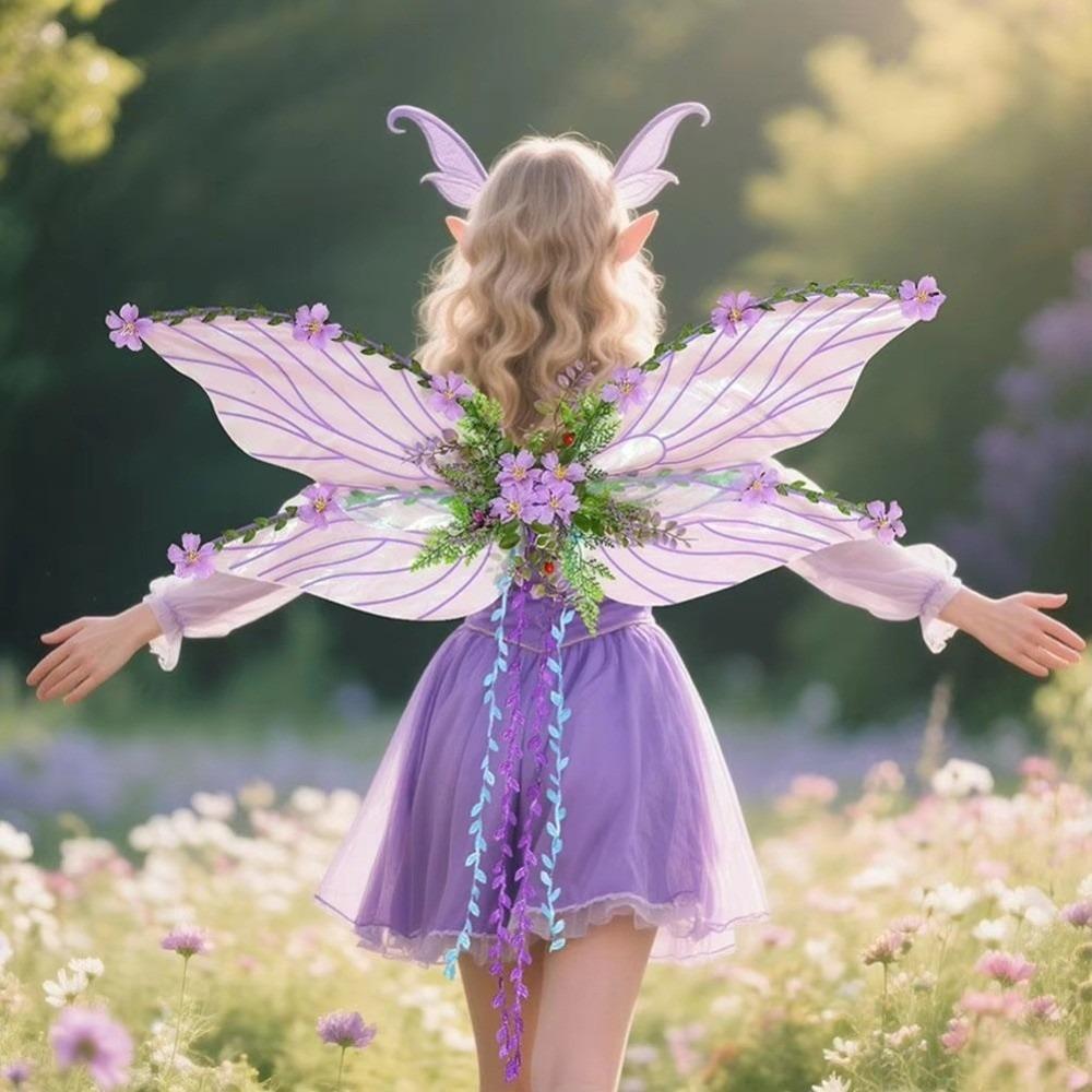 Fantasy Flowers Fairy Wing Leaves Adult Size Fancy Dress Vines Stage Performance Stage Show