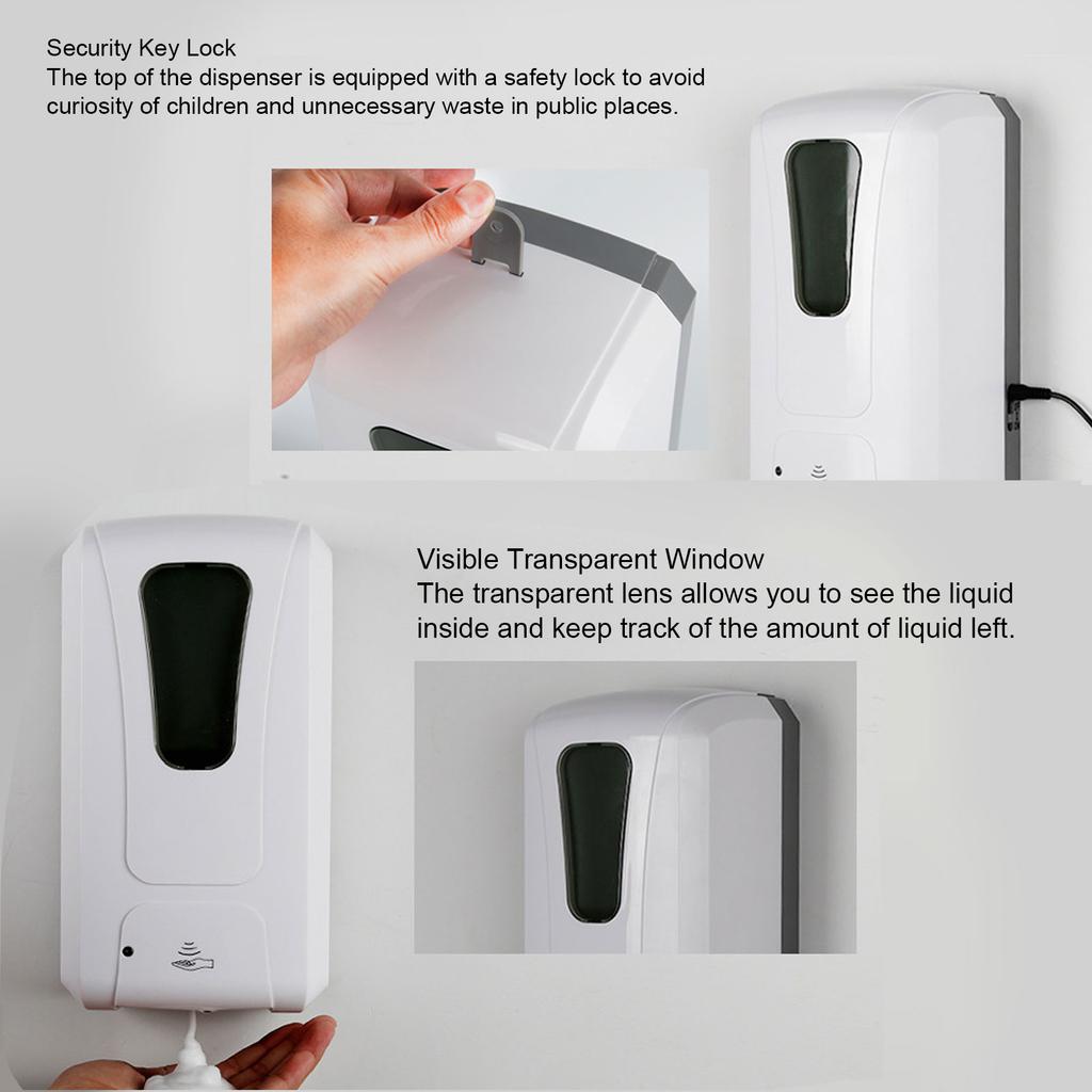Automatic Foam Soap Dispenser 1000ml Wall Mount Touchless Soap Machine for Bathroom Kitchen Home Automatic Foam Soap Dispenser