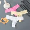 Sexy Lace Thong Panties Female Floral Lace Underwear Low Waist Women Lingerie Breathable Briefs Plus size G-String Transparent