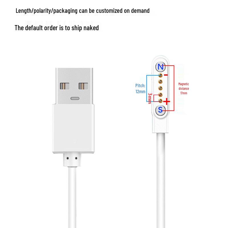 Smartwatch Charging Cable: 4P2P Pin, 2/4 Core, Magnetic Charger