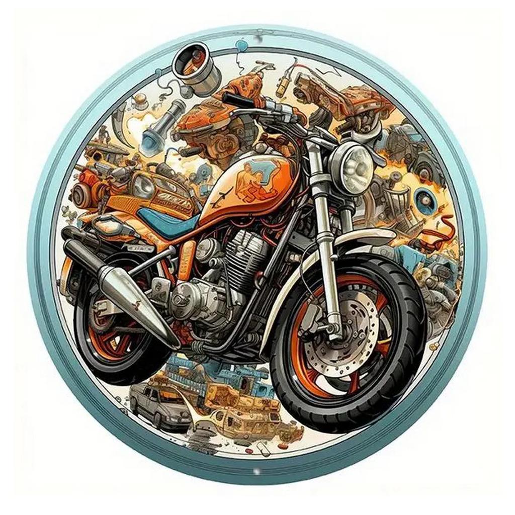 Vintage D Tłoczony Okrągły Metalowy Znak Motocyklowy Zestaw Retro Biker Chopper Dekoracja Ścienna do Garażu Jaskini Mężczyzny Baru Pubu Entuzjasta Motocykli