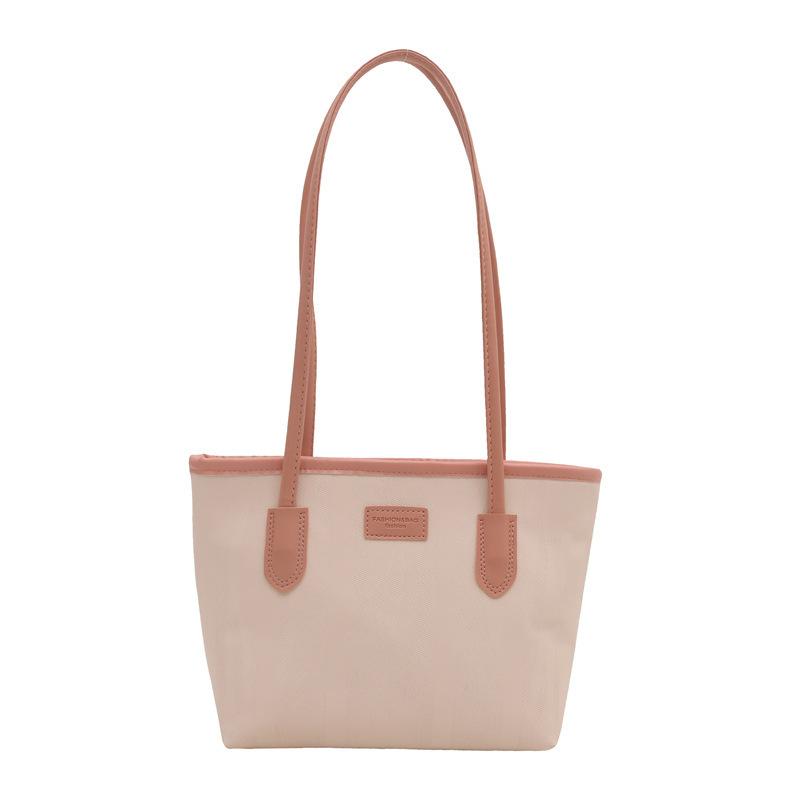 2025 Autumn and Winter New Trendy Niche Design Simple Contrasting Colors Large-capacity Tote Bag Women's Retro Portable Shoulder Bag