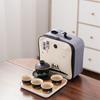 Black Pottery Travel Kung Fu Tea Set Portable Household Outdoor Ceramic Tea Pot Drinking Tea Cup Dry Brewing Plate Small Set