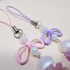 Sweet And Cool Girl Sakura Mermaid Harajuku Style Acrylic Laser Bow Mobile Phone Chain Guben Chain Pendant