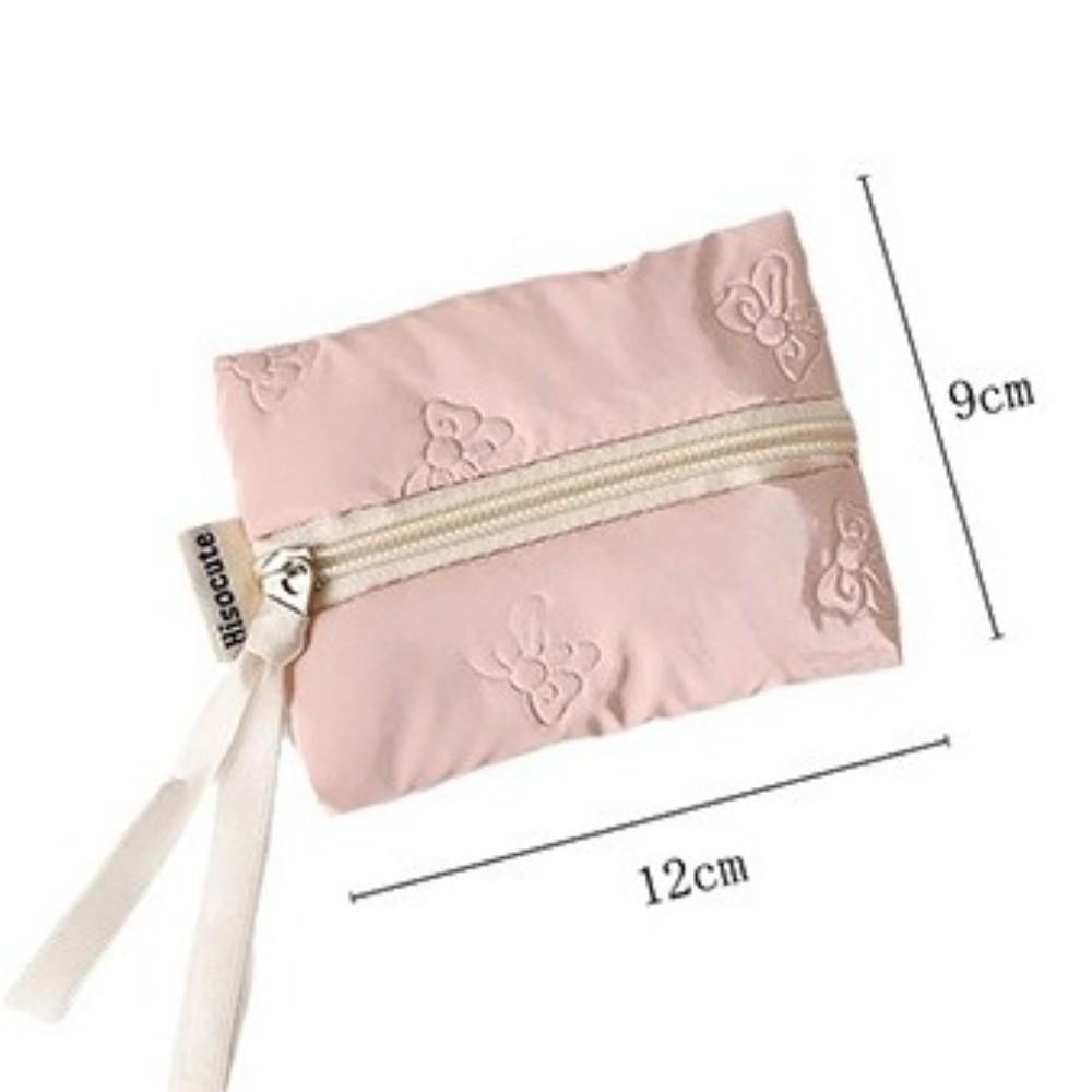 Fashion Bow Tie Coin Purse Large Capacity Mini Lipstick Storage Bag Portable Headphone Bag Girls