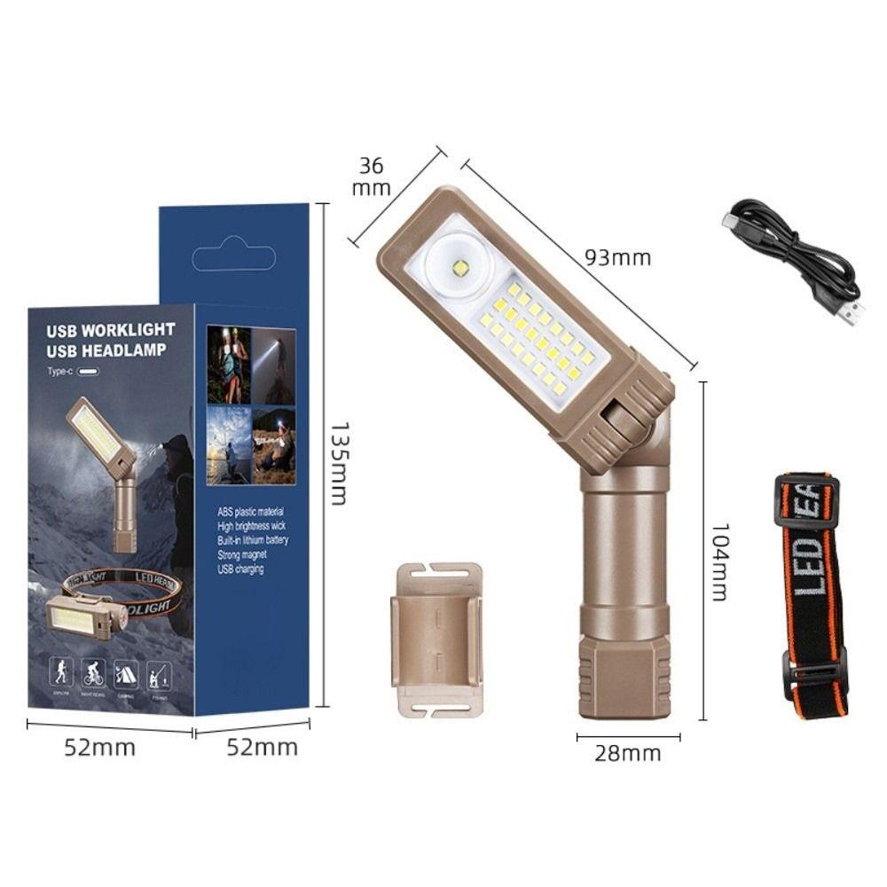 Rechargeable 1200mAh Folding Flashlight 600LM Camping Light Portable Lamps  Outdoor Camping