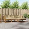 Outdoor Sofa Set with Cushions 4 pcs Natural and Beige