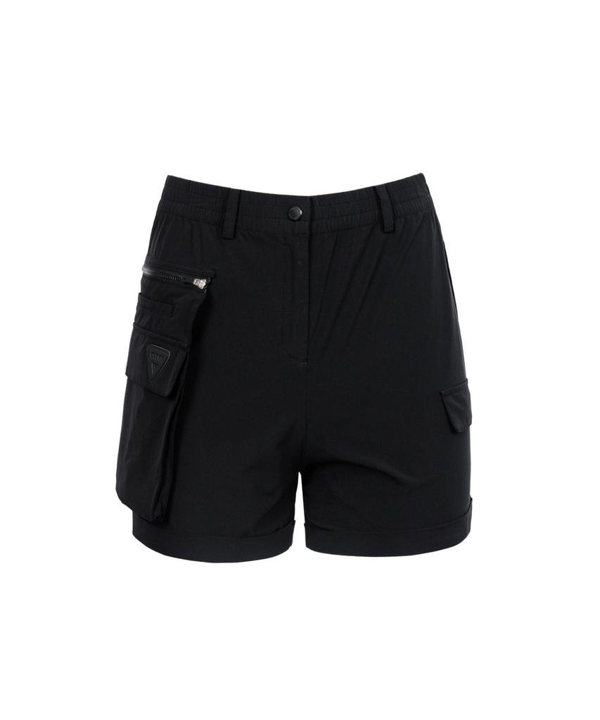 CREVE9 Multi-Pocket Point Anorak Shorts Bk