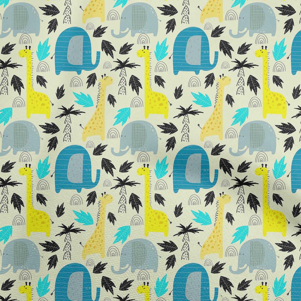 oneOone Cotton Flex Grüner Stoff mit Tierhaut, Bastelprojekte, Dekostoff, bedruckt, Meterware, 101,6 cm