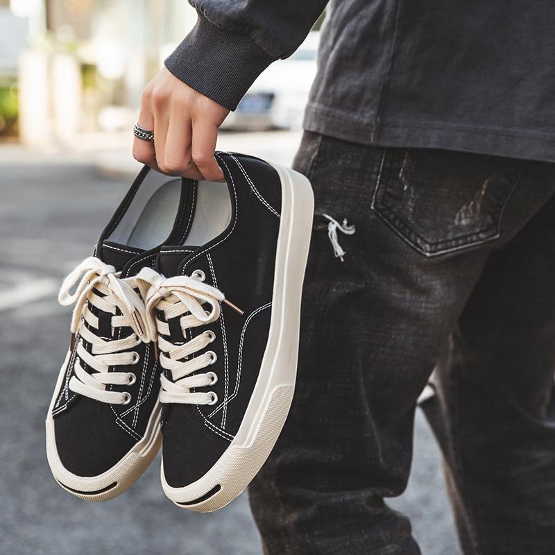 52166 men's shoes low-top canvas shoes men's spring and summer new little white shoes men's fashion trendy shoes versatile board