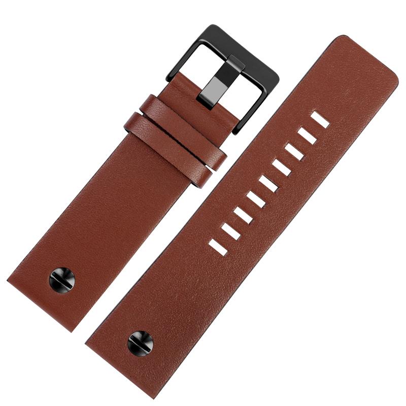New Fashion Cowhide Watchband with Rivet Watch Strap Belt Bracelet for Diesel DZ7313 DZ7333 7322 7257 4318 7348 7334 Replacement