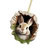 KX4B Easters Rabbit Decors Colorful Handmade Easters Ornament Acrylic Texture Suitable for Storefronts and Party Enthusiasts