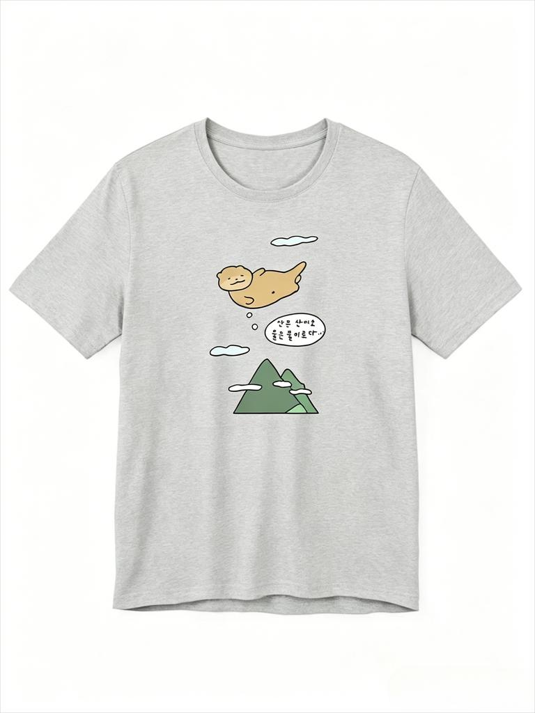 CartoonPrinted ShortSleeve Otter TShirt with Korean Print Perfect for Summer 2026 New Unisexs Clothing Womens Clothing T Shirt