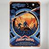 Vintage Starship Troopers Movie Poster Metal Tin Sign Blue Orange Color Scheme Sci - Fi Military Home Decor for Bar Man Cave