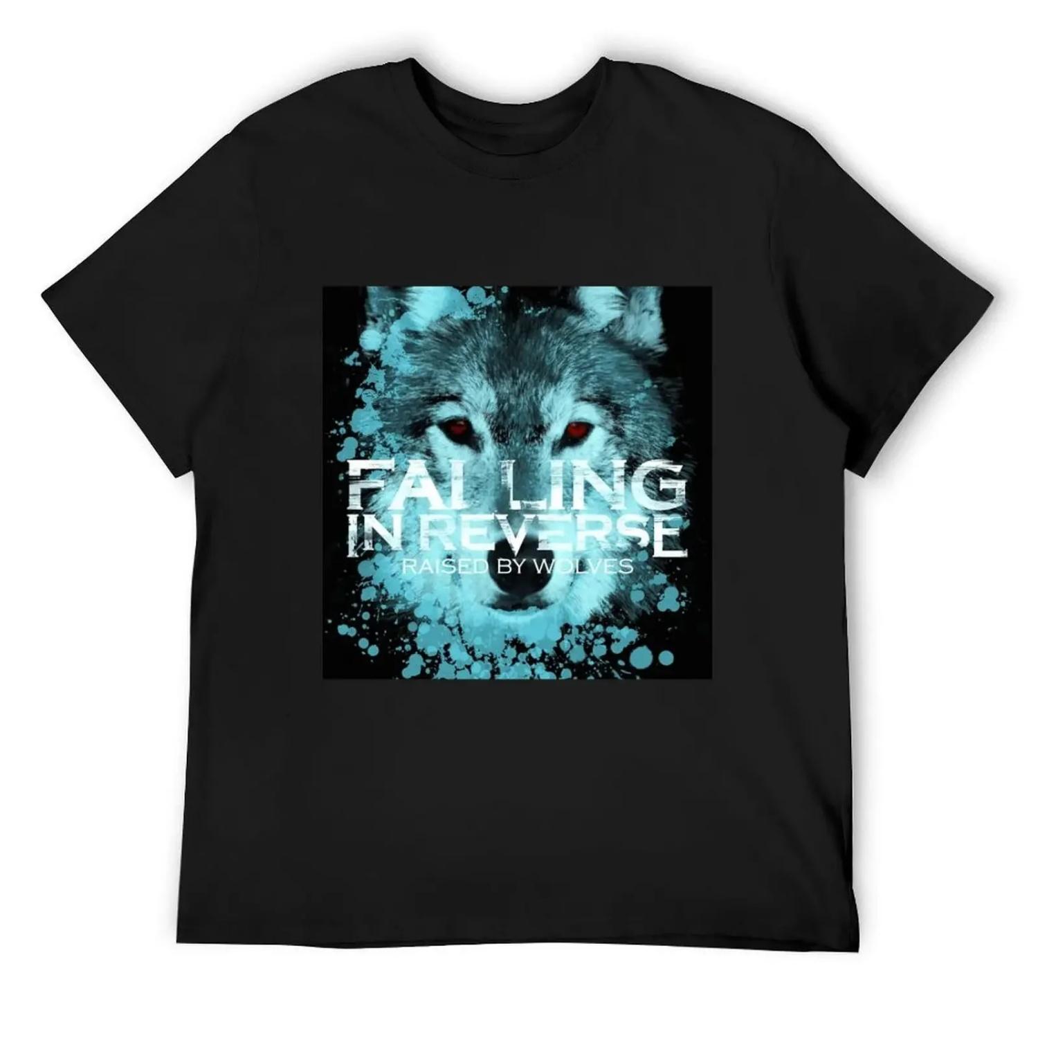 Falling In Reverse raised by wolves T-Shirt summer 2025 oversized graphic tee new edition Men s cotton t-shirt S