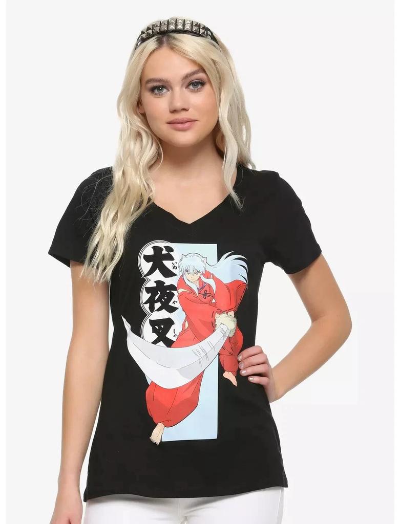Inuyasha Tessaiga Juniors Inu Yasha Black Shirt New XS, XL