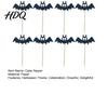Safe Food-grade Cake Topper 8 Pcs Halloween Bat Cupcake Toppers Black Odor-free