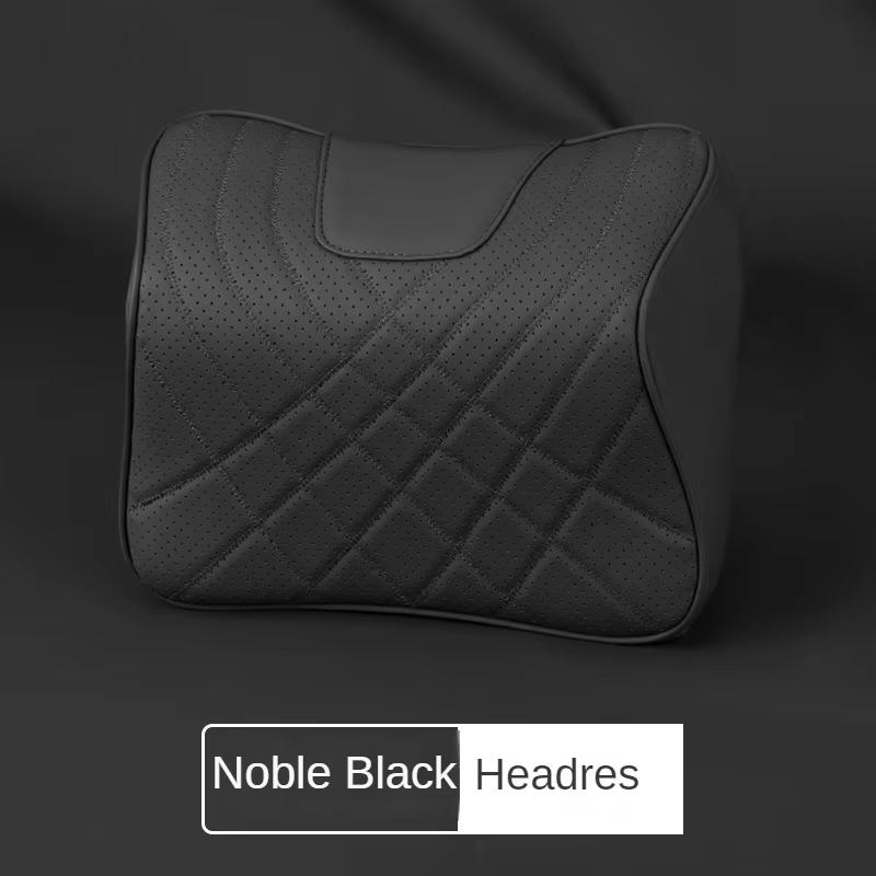 Breathale Car Neck Pillow Protective Leather Auto Lumbar Waist Support Car Headrest Neck Protective Seat Cushion Accessories