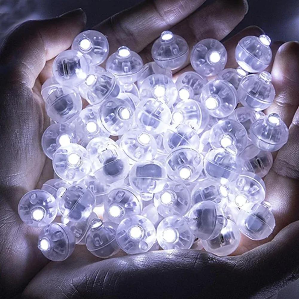 100Pcs Tumbler Small Round Ball Glow Light Balloon LED Flash Luminous Lamps Lantern Light for Wedding Party Birthday Decor