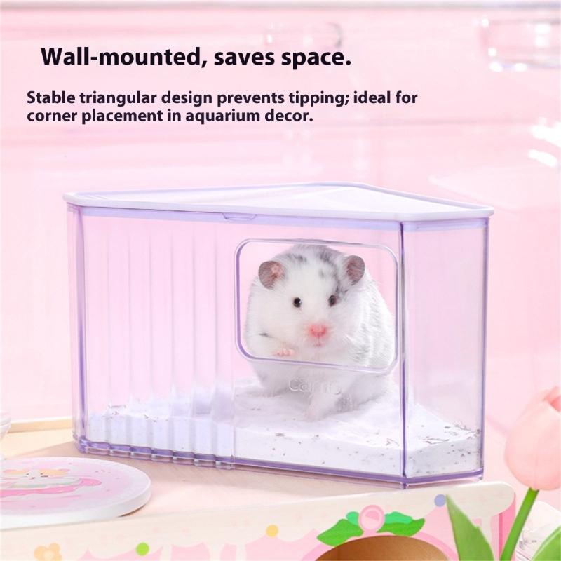 Hamster Bathtub Box for Small Animals Hamster Bath Accessories Dust Bath Pet Hamster Bathtub Digging Sand Container