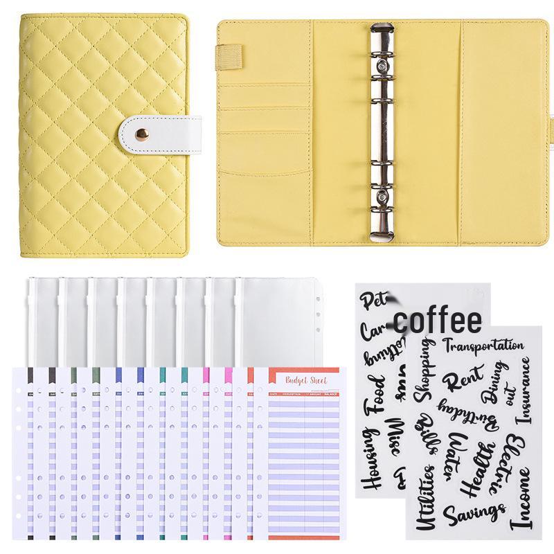 A6 Macaron Handy Notizbuch: PU-Leder Umschlagmappe & Bargeld-Organizer