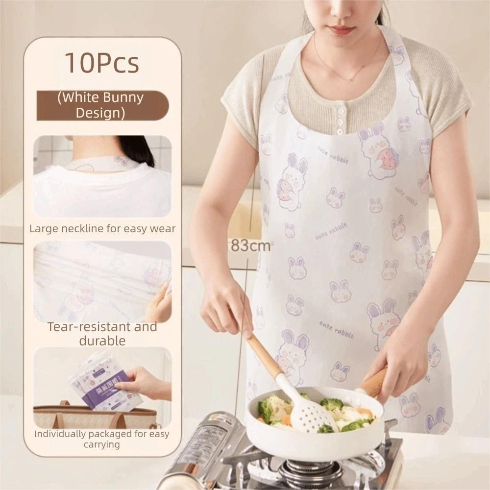 Anti Fouling Unisex Aprons Oil-proof Disposable Non-woven Apron Female Male