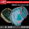 Rawlings Baseballové rukavice pro dospělé Softball HYPER TECH GRAPHIC GR4FHTG2AF Tmavě zelená Velikost 33 palců ruka nadhazovačů [Pro chytače] -Kontrola tartanu- Pro