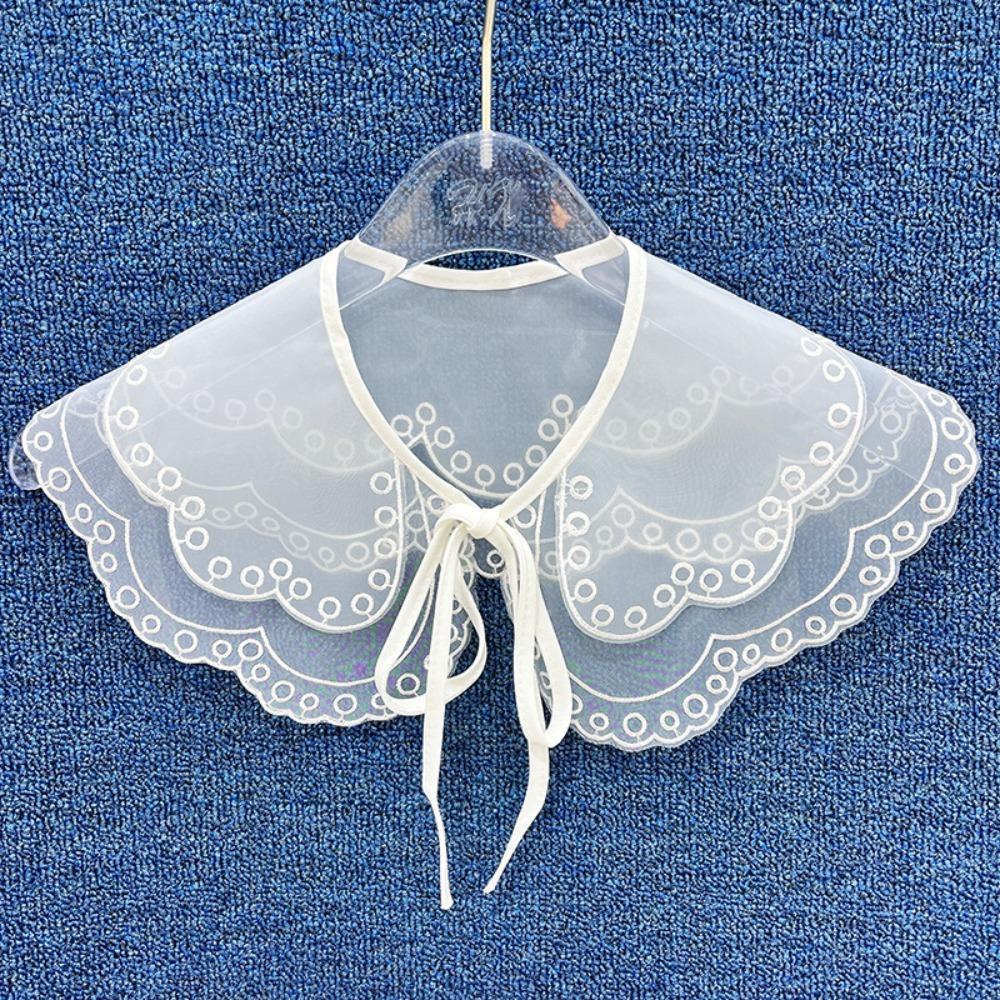 Women's Lace Collar Detachable Shirt Cloak Fake False Collars Dress Blouse Decor