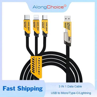 Cavo di Ricarica Rapida USB PD a Micro Type-C 8 Pin 240W Cavo Dati Super Charge Linea Telefonica 6A