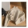 Women's High-Neck Cable Knit Wool Sweater - European Style, Heavy-Duty, Loose Fit, Thick, Short, Fashionable Base Layer for Autumn/Winter.