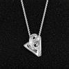 Men's Geometric Square & Round Pendant Necklace - Stylish Hip Hop Accessory with Versatile Design.