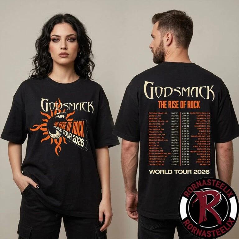 Godsmack The Rise Of Rock Admat ITIN World Tour Merchandise Unisex T Shirt L