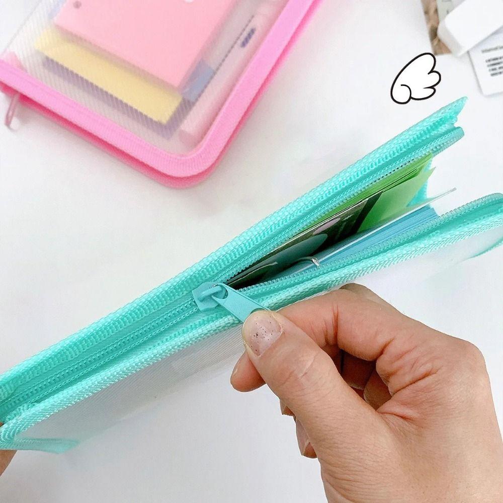 A6 Storage Bag Transparent File Sorting Bag Simple Sticker Stationery Accessories  Student Collect
