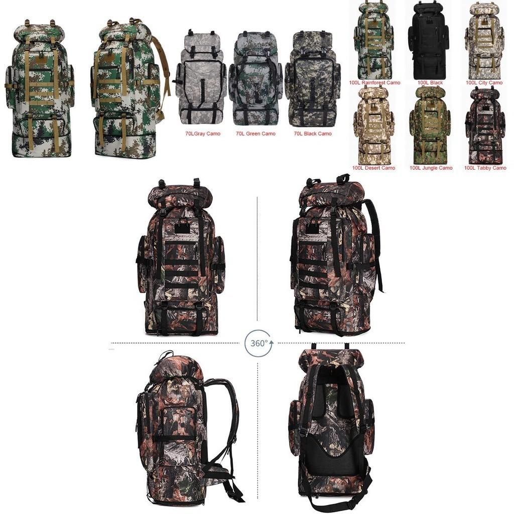 Rucksack Military 70l80l100loutdoor Tactical Backpacks Camping Hiking Trek Bag