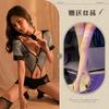 Sex underwear police uniform cos one-piece suit sexy hollow straps secretary hip skirt hot perspective V-neck