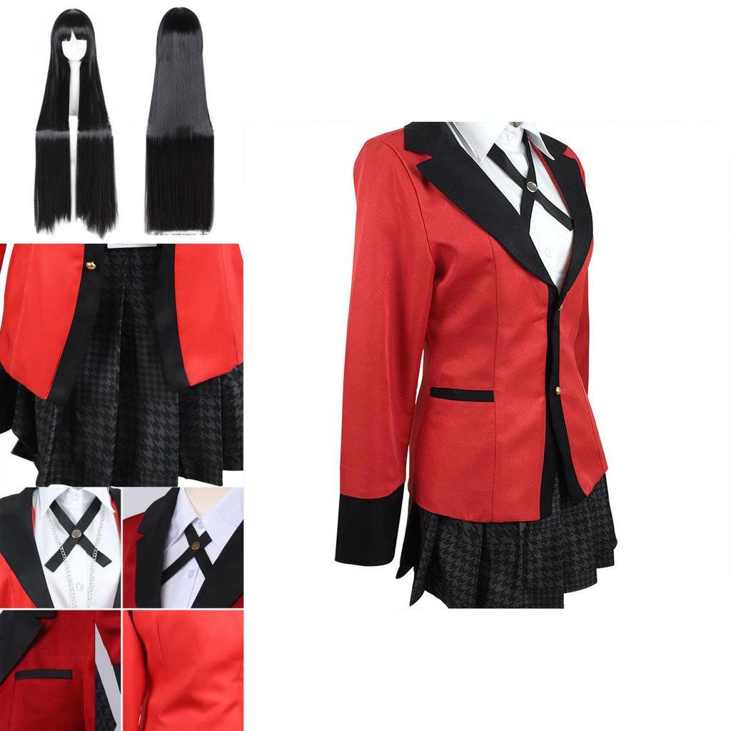 Breathable Kakegurui Jabami Yumeko Cosplay Dress Ideal For Halloween And Carnival