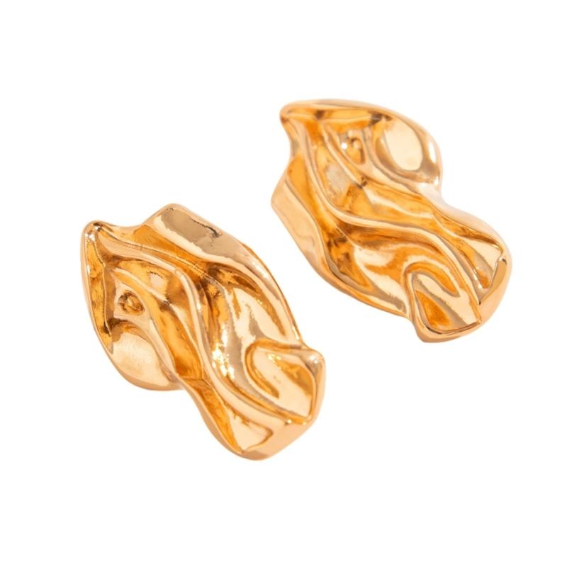 Trendy Alloy Studs Earrings with Distinctive Geometric Pattern Perfect for Women Who Love Statement Jewelry