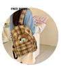 Adorable Dachshund Tweed Plaid Backpack for Girls - Junior High To College Students (2025 Autumn/Winter Collection)