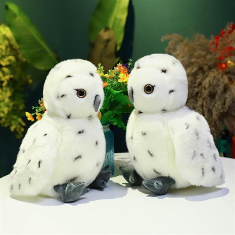 New White Cute Owl Doll Plush Toy Bago Bird Doll Children's Doll