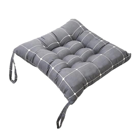 Breathable Seat Pad for All Seasons Square Chair Cushion with Ties, Ultra Soft Pad, Animal Flower Decorative Kitchen Pattern, 15.75" X Dining