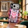 Phone Case: 2D Flat Design, Fits iPhone 18, 17, 16, 15, 14, 13 Pro In Color Silver, Couple Style, Long-haired Kitten, Christmas and Halloween Gift