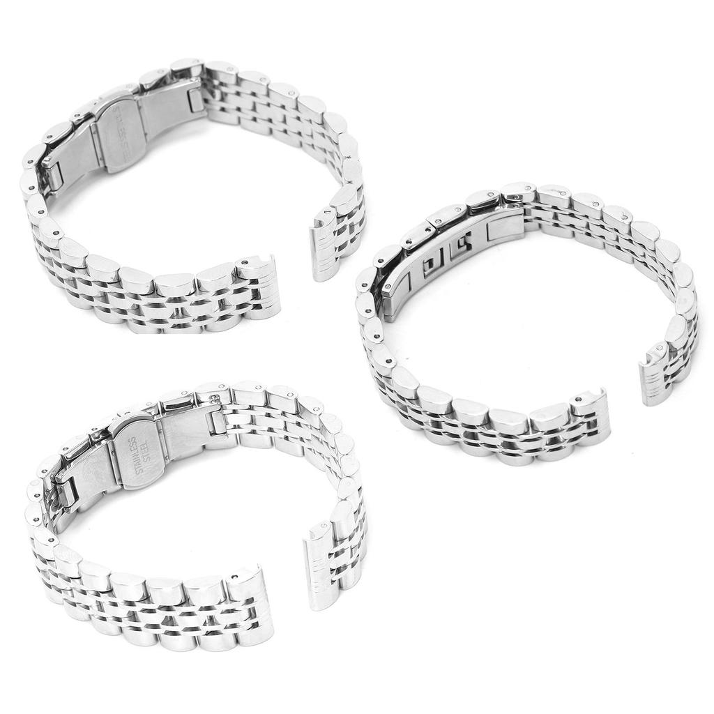 Bracelet de montre de remplacement en acier inoxydable, boucle papillon, longueur réglable