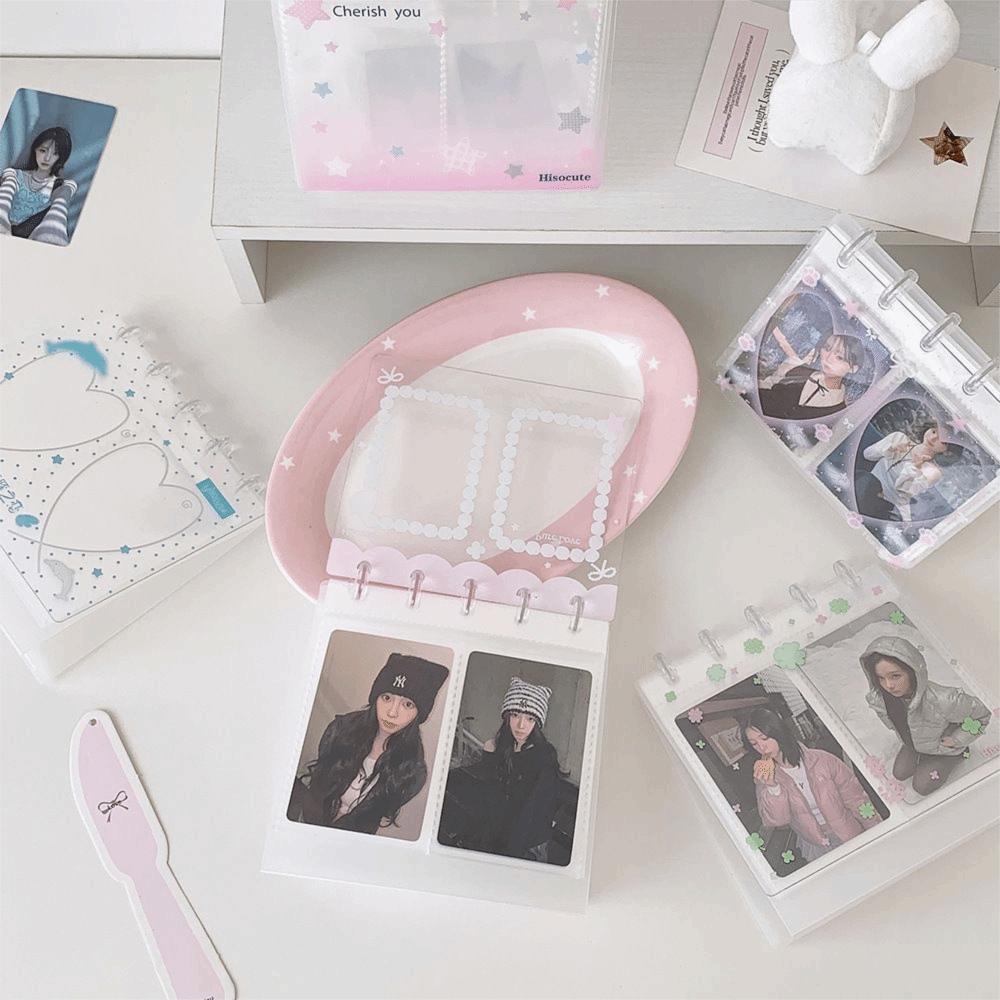 Mushroom Hole Photo Album Loose Leaf Idol Card Collection Binder Cute Bill Storage Booklet