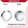 Single Car Wheel Center Hub Cap Rim Cover Hub Cap 2.52" OD Chrome Universal