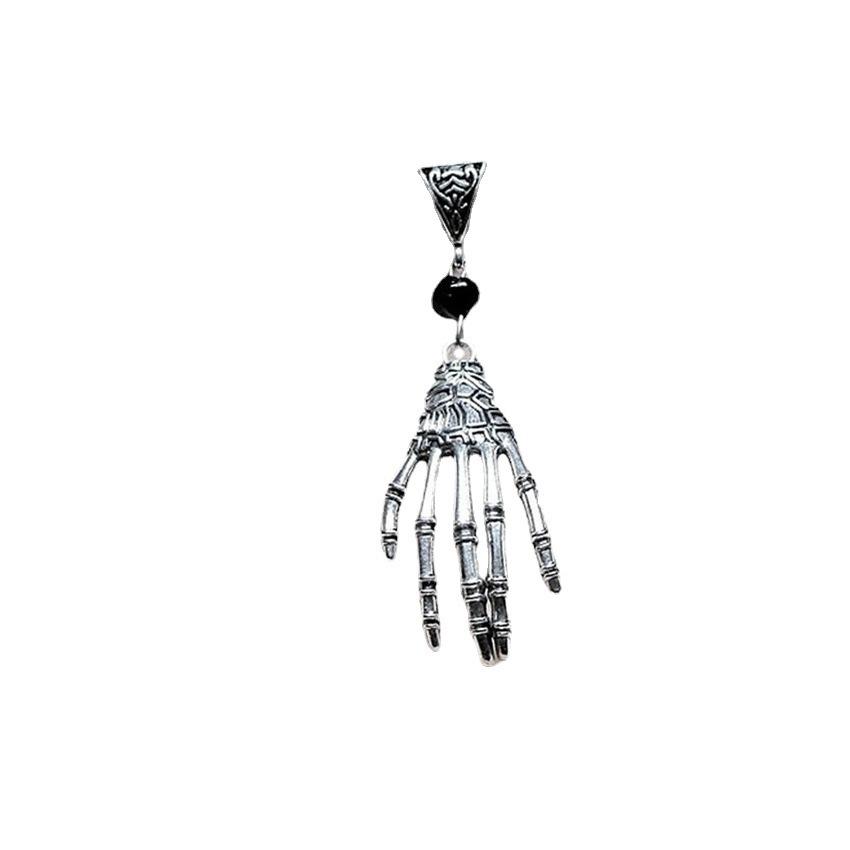 Halloween Diablo Gothic Punk Black Velvet Vintage Skull Hand Collar Necklace Jewelry Gift